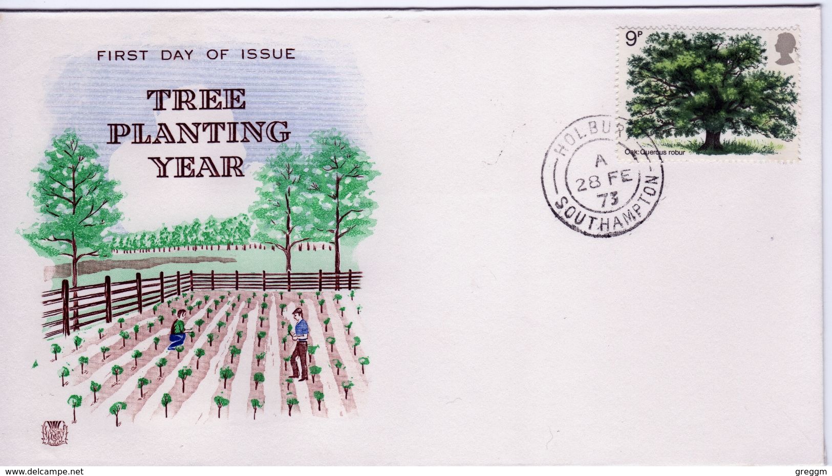 GB First Day Cover To Celebrate The Oak Of 1973. - 1971-1980 Decimal Issues