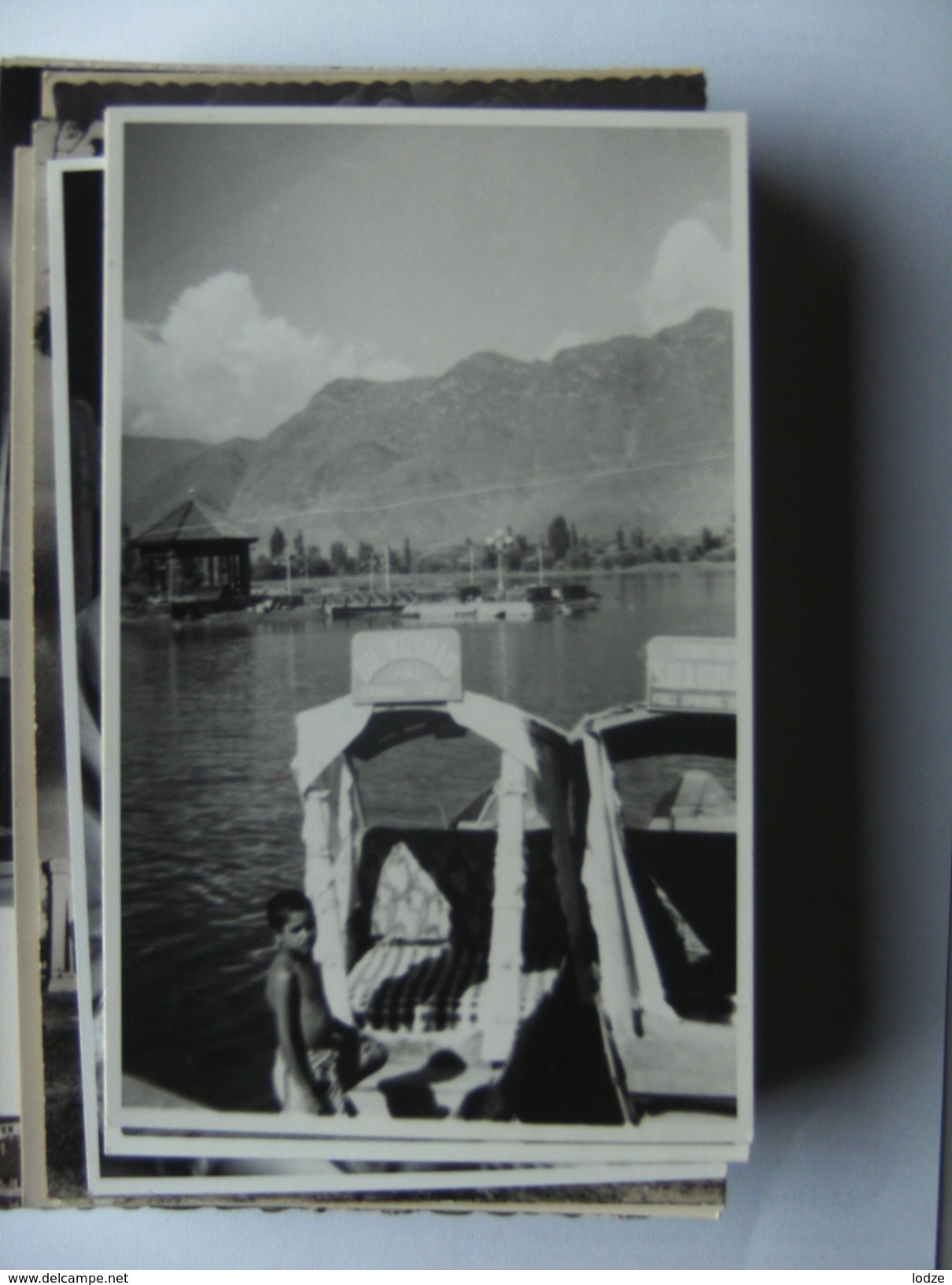 Asia India Photocard Child Boats By Badyari And Co Dalgate Srinagar - India