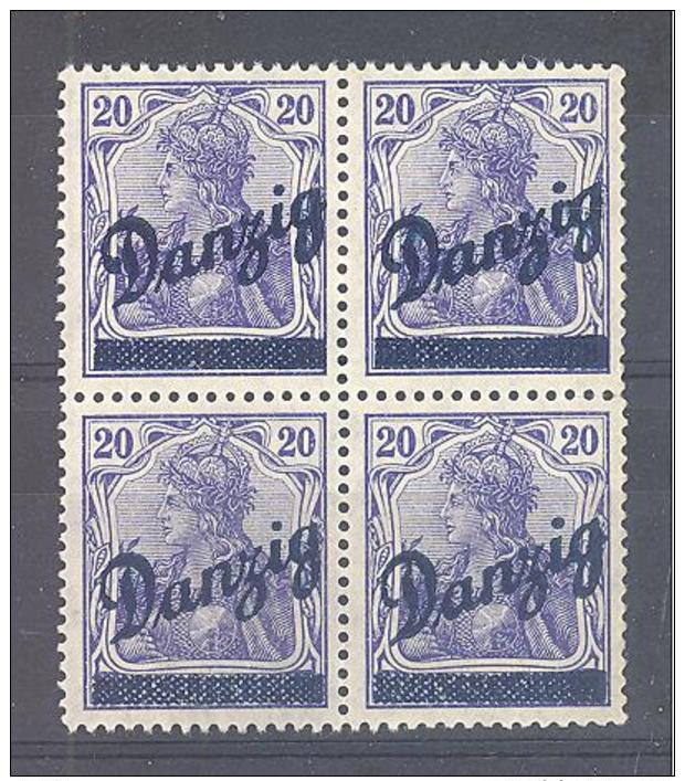 Danzig   Michel #   23  **  4-er Block - Other & Unclassified