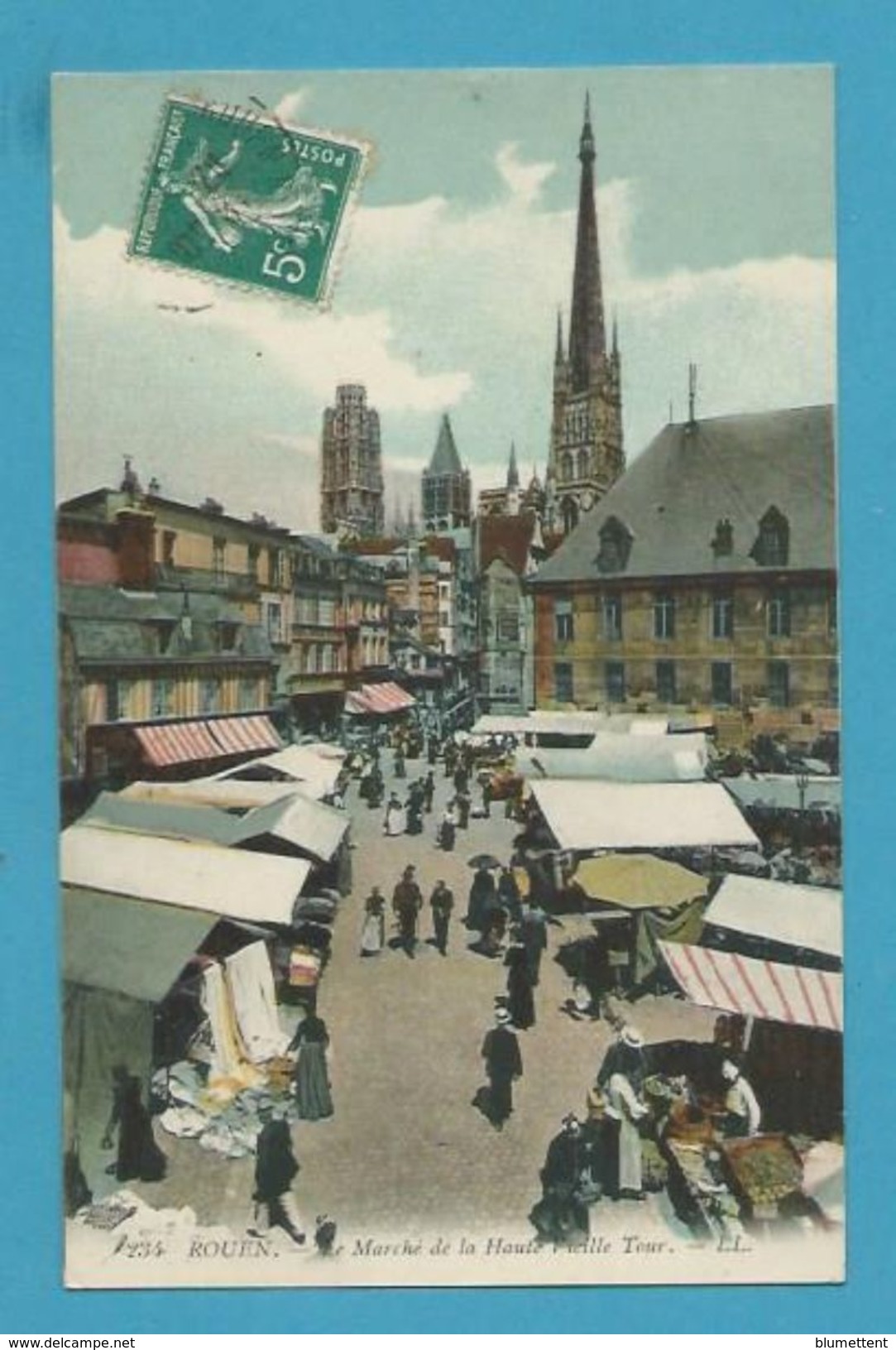 CPA 234 - Marchands Ambulants Marché Place De La Haute-Vieille-Tour ROUEN 76 - Rouen