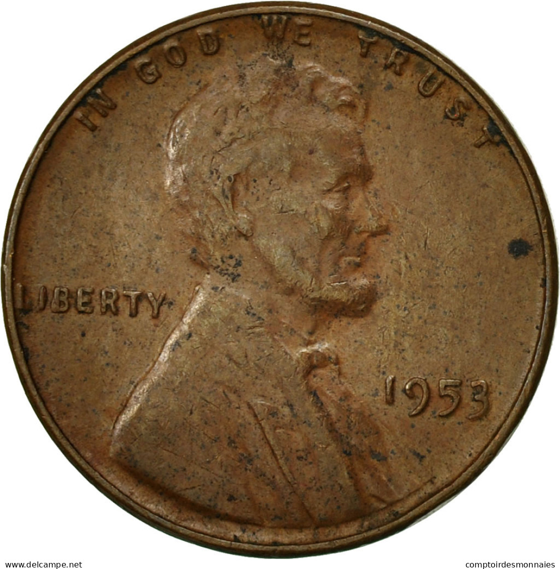 Monnaie, États-Unis, Lincoln Cent, Cent, 1953, U.S. Mint, Philadelphie, TTB - 1909-1958: Lincoln, Wheat Ears Reverse