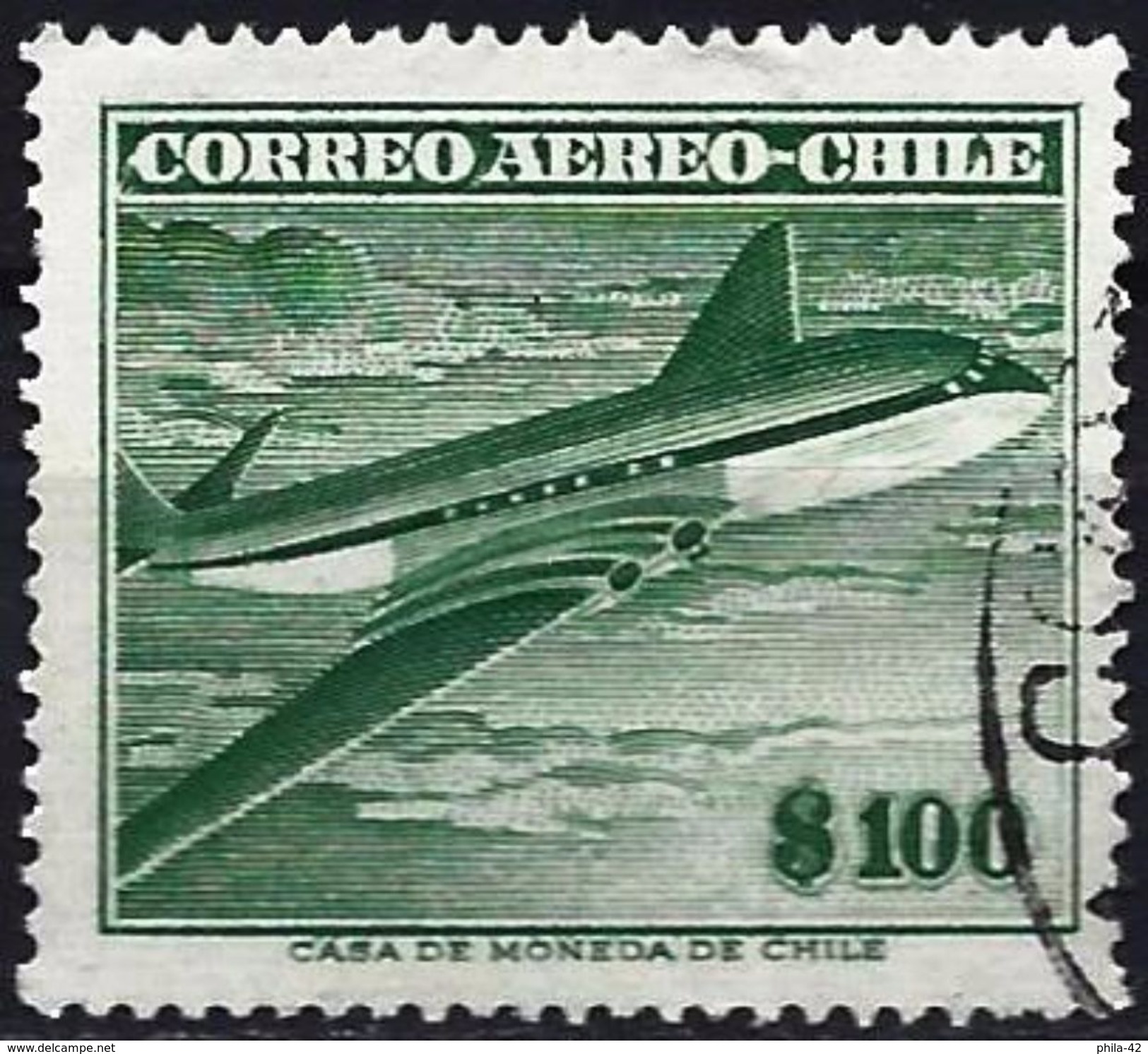 Chile 1957 - Aircraft De Havilland DH 106 Comet ( Mi 523I - YT Pa 163 ) Airmail - Chile