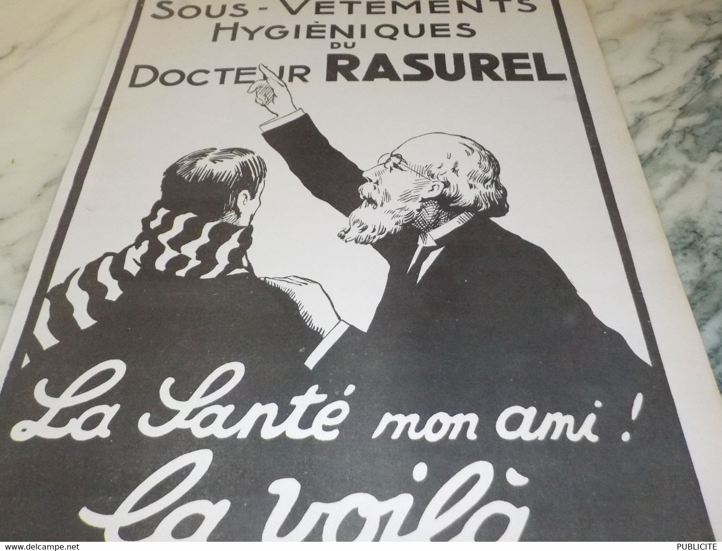 ANCIENNE PUBLICITE LES SOUS VETEMENT DU DOCTEUR RASUREL 1919 - Autres & Non Classés