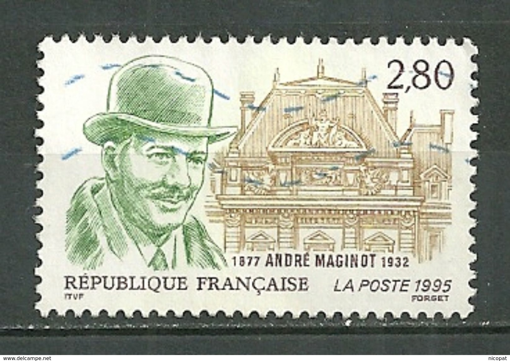 FRANCE Oblitéré 2966 André Maginot  Ministère De La Guerre - Used Stamps