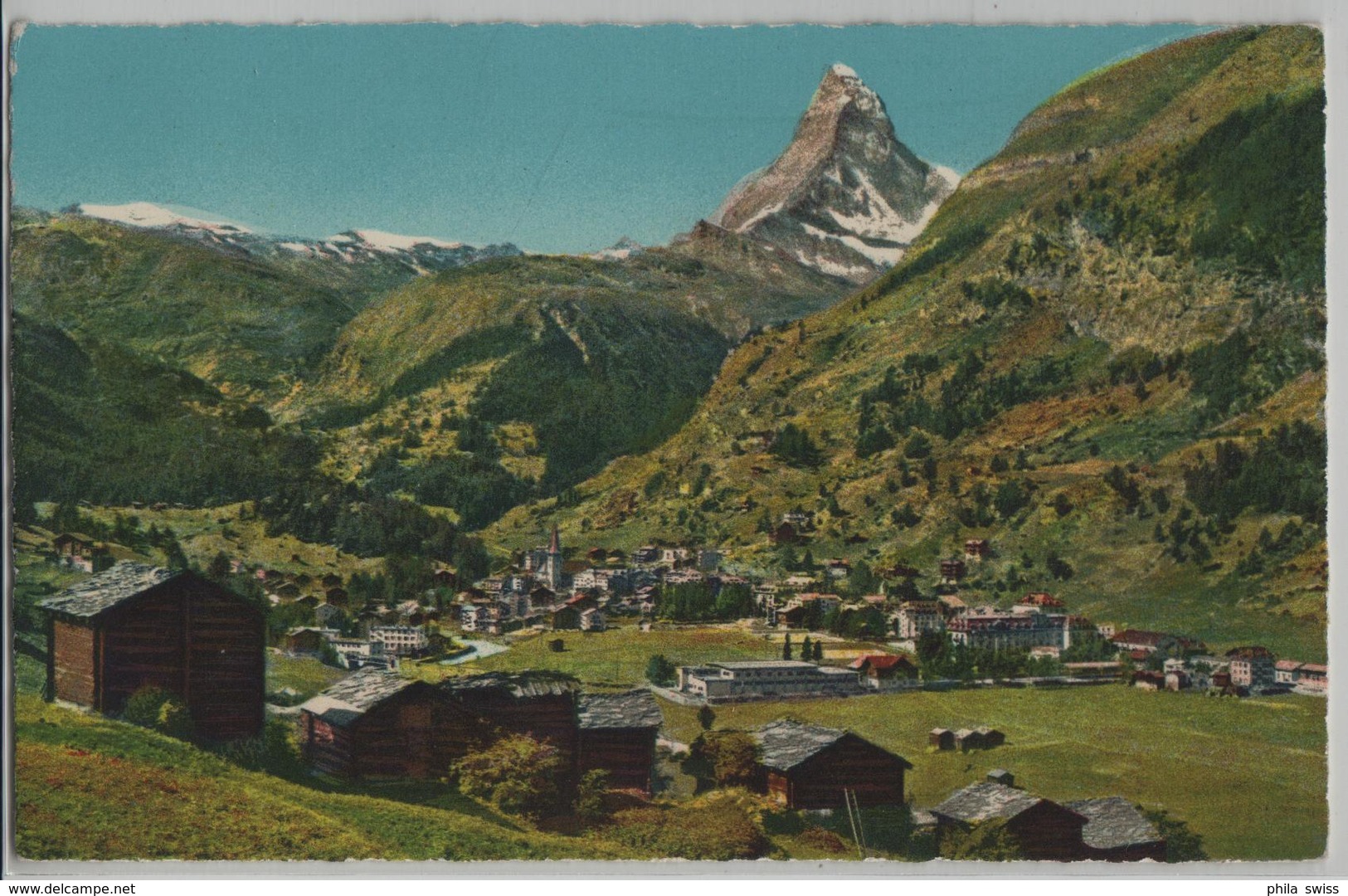 Zermatt (1609 M) Mit Matterhorn - Photo: Otto Furter No. F7 - Autres & Non Classés