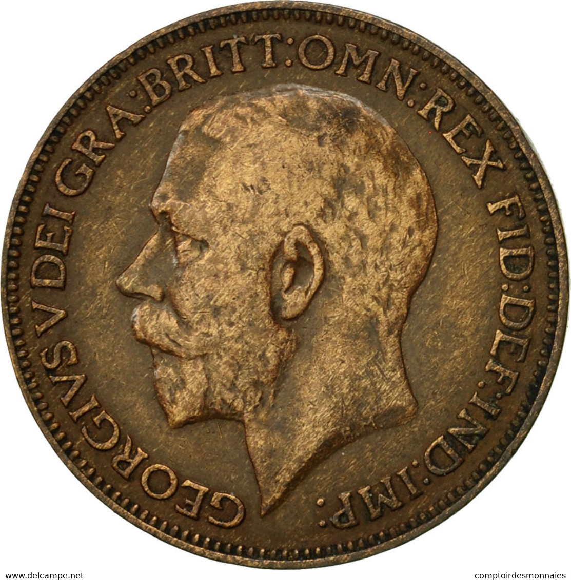 Monnaie, Grande-Bretagne, George V, Farthing, 1922, TB+, Bronze, KM:808.2 - B. 1 Farthing