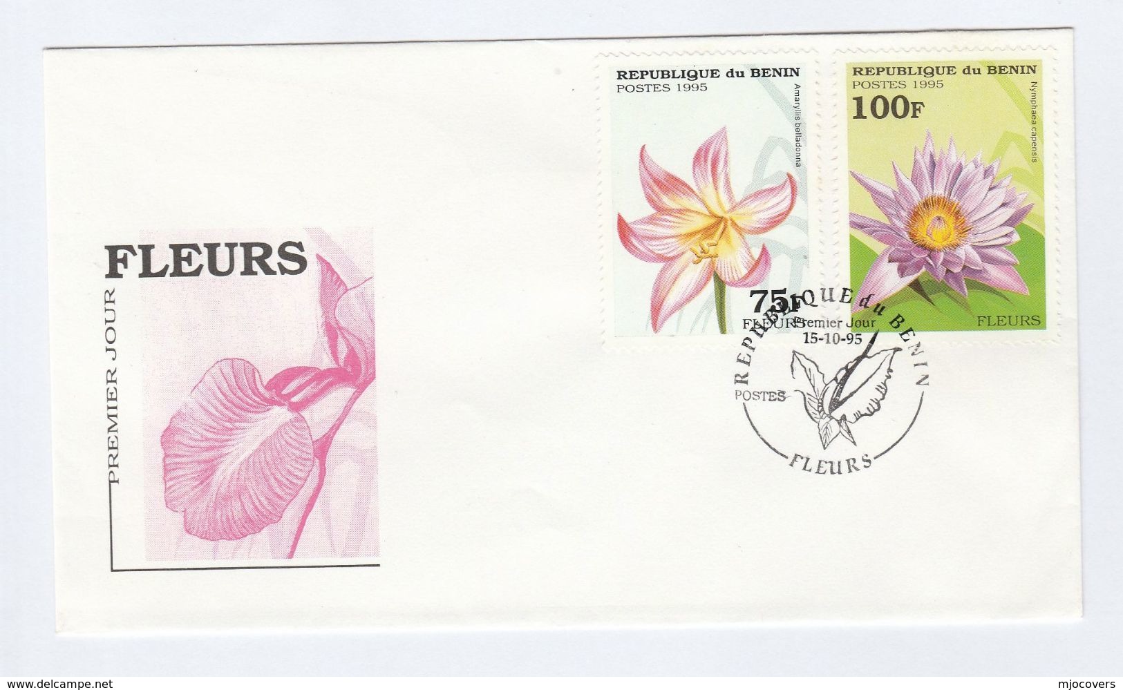 1995 BENIN FDC FLOWER Stamps Cover Flowers - Other & Unclassified