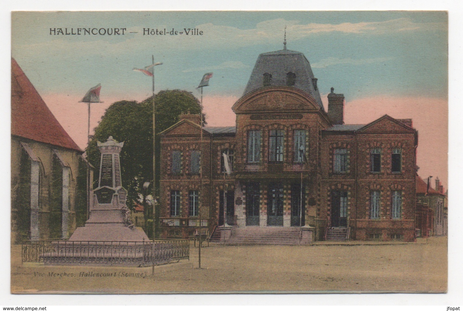 80 SOMME - HALLENCOURT Hôtel De Ville - Autres & Non Classés