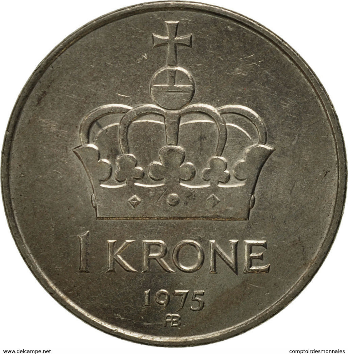 Monnaie, Norvège, Olav V, Krone, 1975, TTB+, Copper-nickel, KM:419 - Norvegia