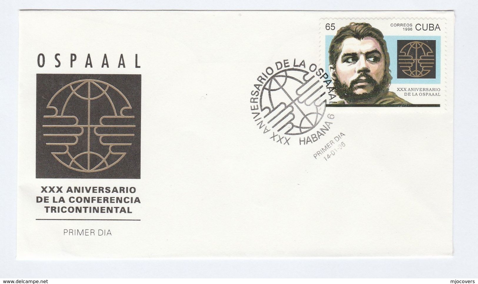 1996 CUBA FDC Stamps TRICONTINETAL CONFERENCE Cover - FDC