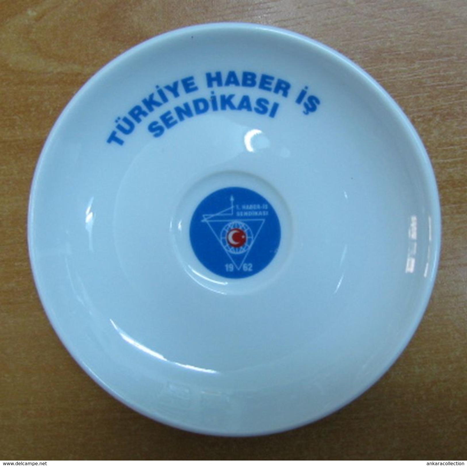 AC - TURKEY HABER IS TRADE UNION PORCELAIN COFFEE CUP - MUG & SAUCER FROM TURKEY - Kopjes