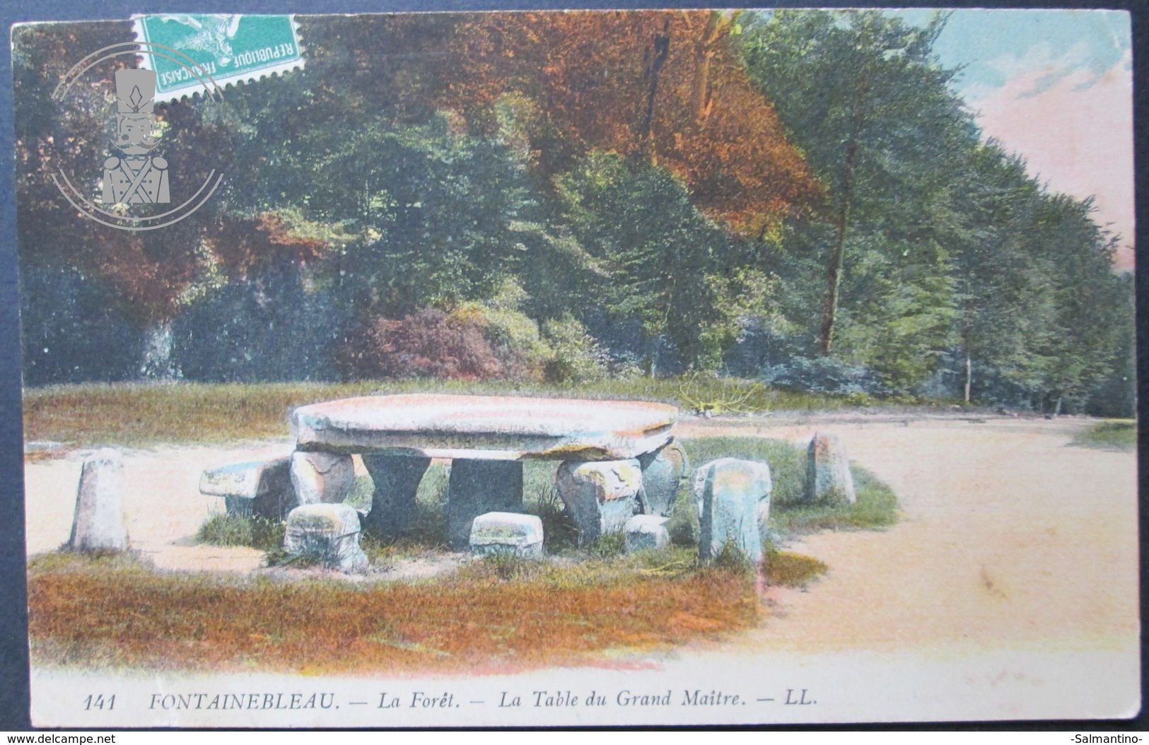 OLD POSTCARD - CP - 141 FONTAINEBLEAU - LA FORET - LA TABLE DU GRAND MAITRE - POSTED CIRCULATED - Fontainebleau