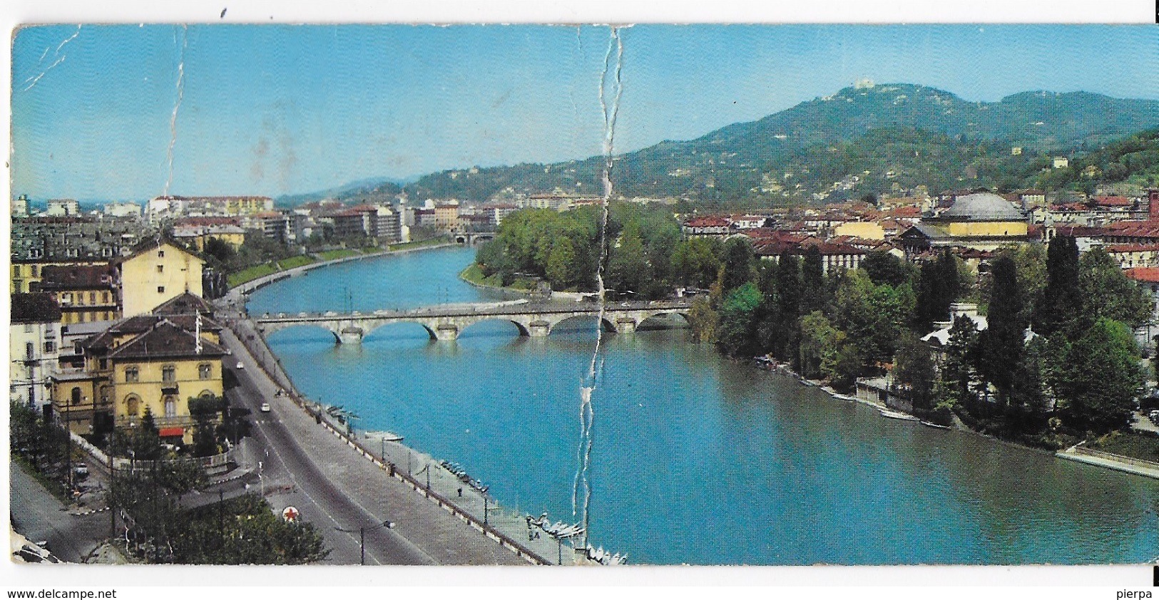 PIEMONTE - TORINO - FIUME PO - FORMATO 7X15 - VIAGGIATA 1964 - Fiume Po