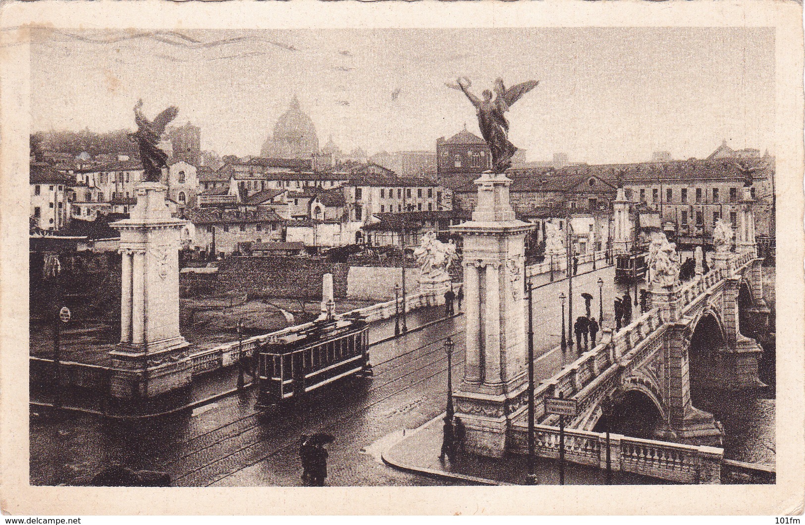 ROMA - PONTE VITTORIO EMANUELE, TRAMWAY 1932 - Ponts