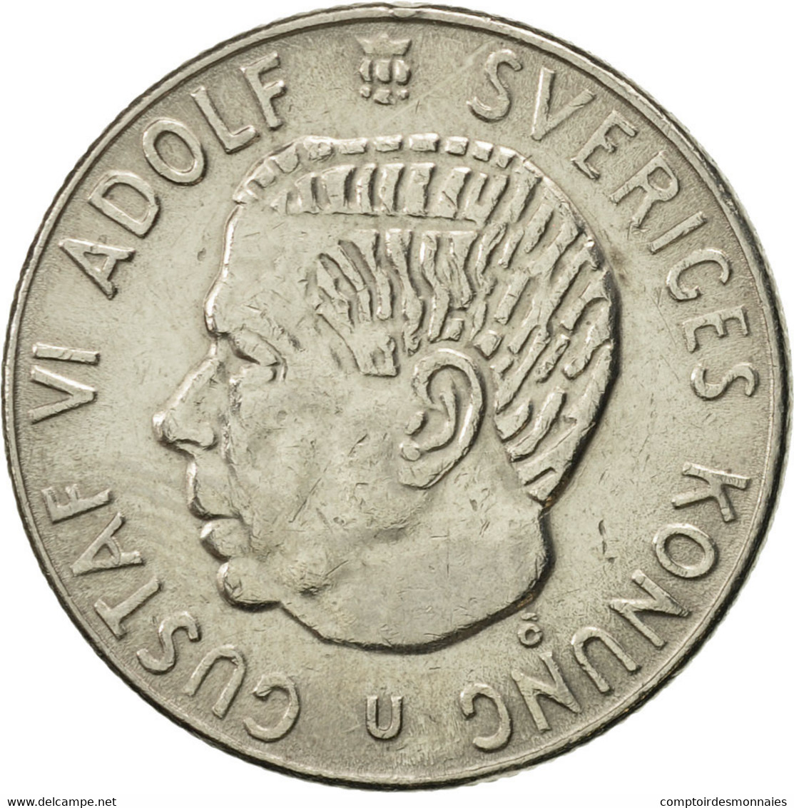 Monnaie, Suède, Gustaf VI, Krona, 1969, TTB+, Copper-Nickel Clad Copper - Suède