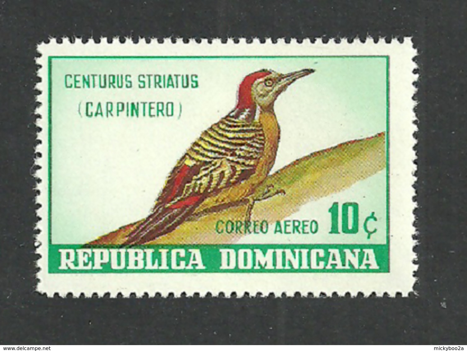 DOMINICAN REPUBLIC 1964 BIRDS WOODPECKER TROGON PARROT CHAT TODY SET MNH - Dominican Republic