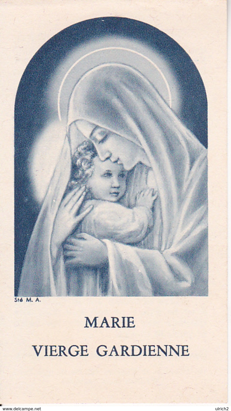 Andachtsbild - Image Pieuse - Marie Vierge Gardienne - 6*11cm (29443) - Todesanzeige