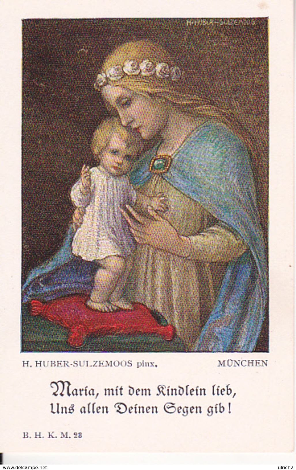 Andachtsbild - Image Pieuse - Maria, Mit Dem Kindlein Lieb...- 6*10cm (29448) - Imágenes Religiosas