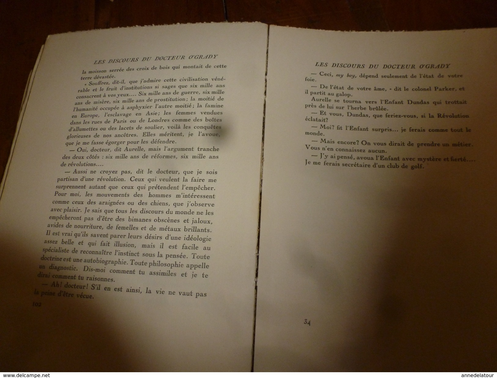 1922  Les Silences Du Cl Bramble--Les Discours Du Dr O' Grady, Par André Maurois - 1901-1940