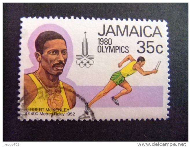 JAMAICA 1980 JUEGOS OLIMPICOS MOSCU  - HERBERT Mc KENLEY Yvert 498 FU - Jamaica (1962-...)