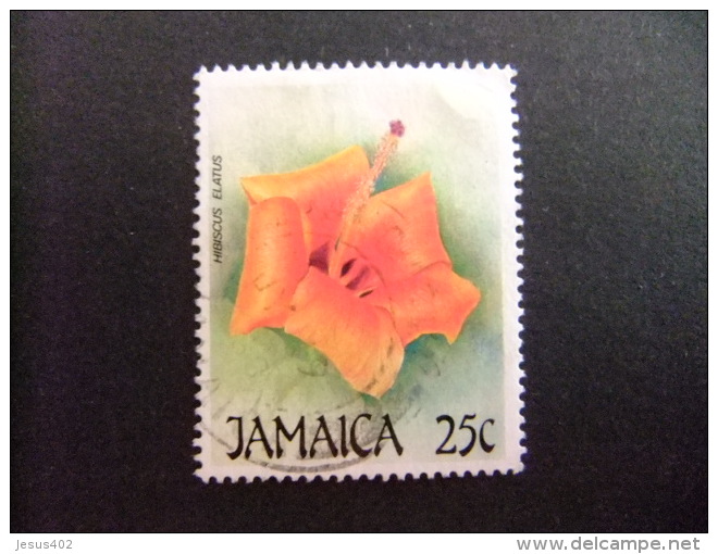 JAMAICA 1987 NAVIDAD FLORES Hibiscus Yvert 696 FU - Jamaica (1962-...)