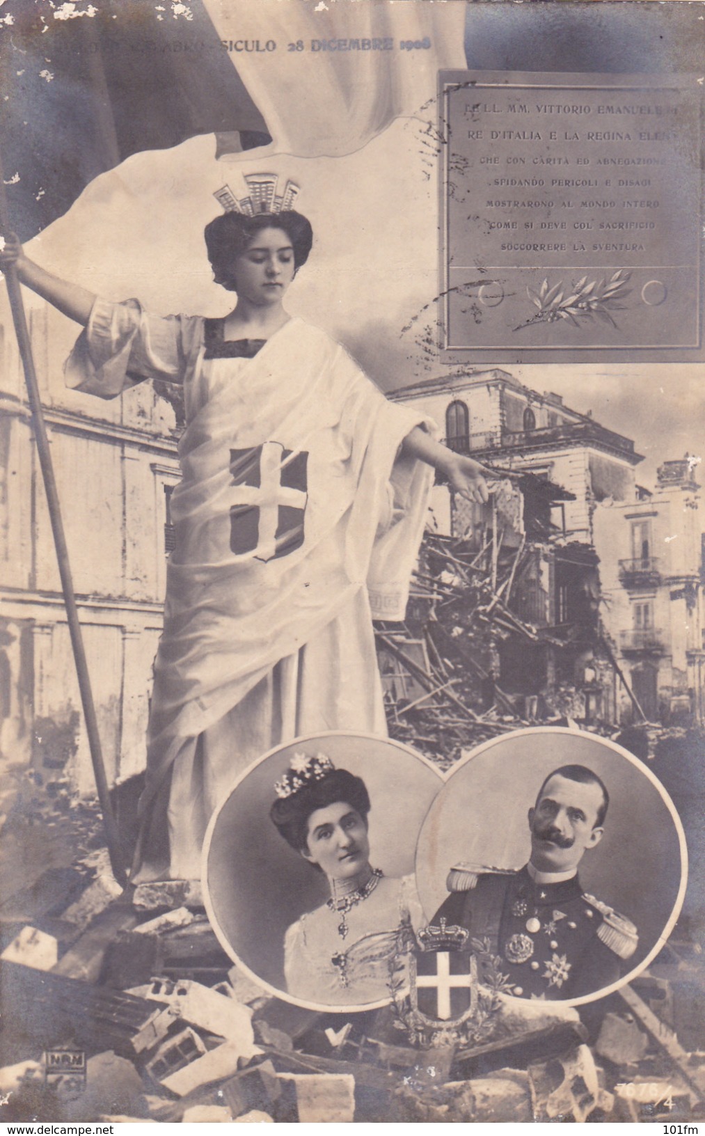 ITALIA - VITTORIO EMANUELE III. TERREMOTO CALABRO - SICULO 28.12.1908 - Reggio Calabria