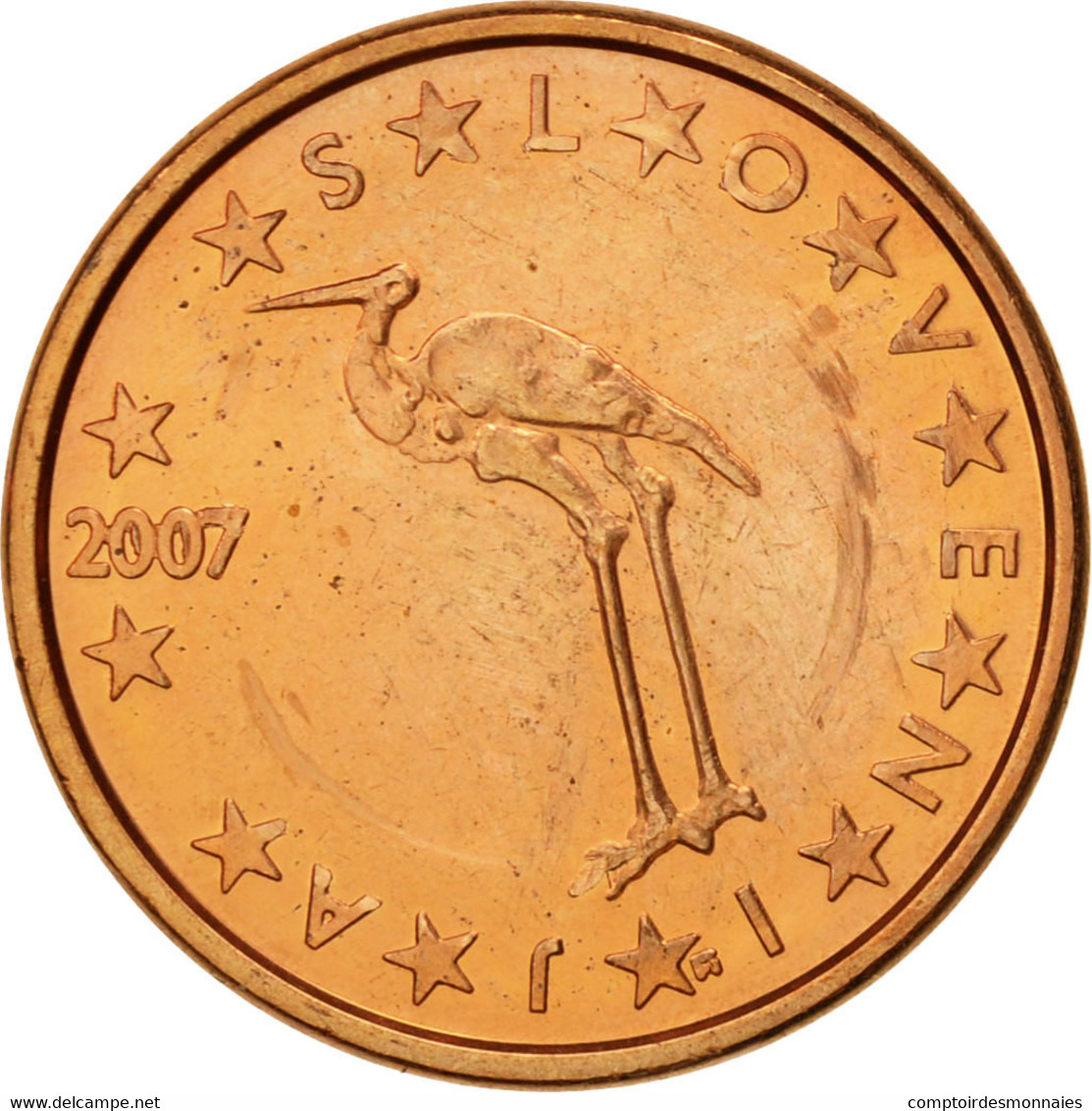 Slovénie, Euro Cent, 2007, SUP+, Copper Plated Steel, KM:68 - Slovénie