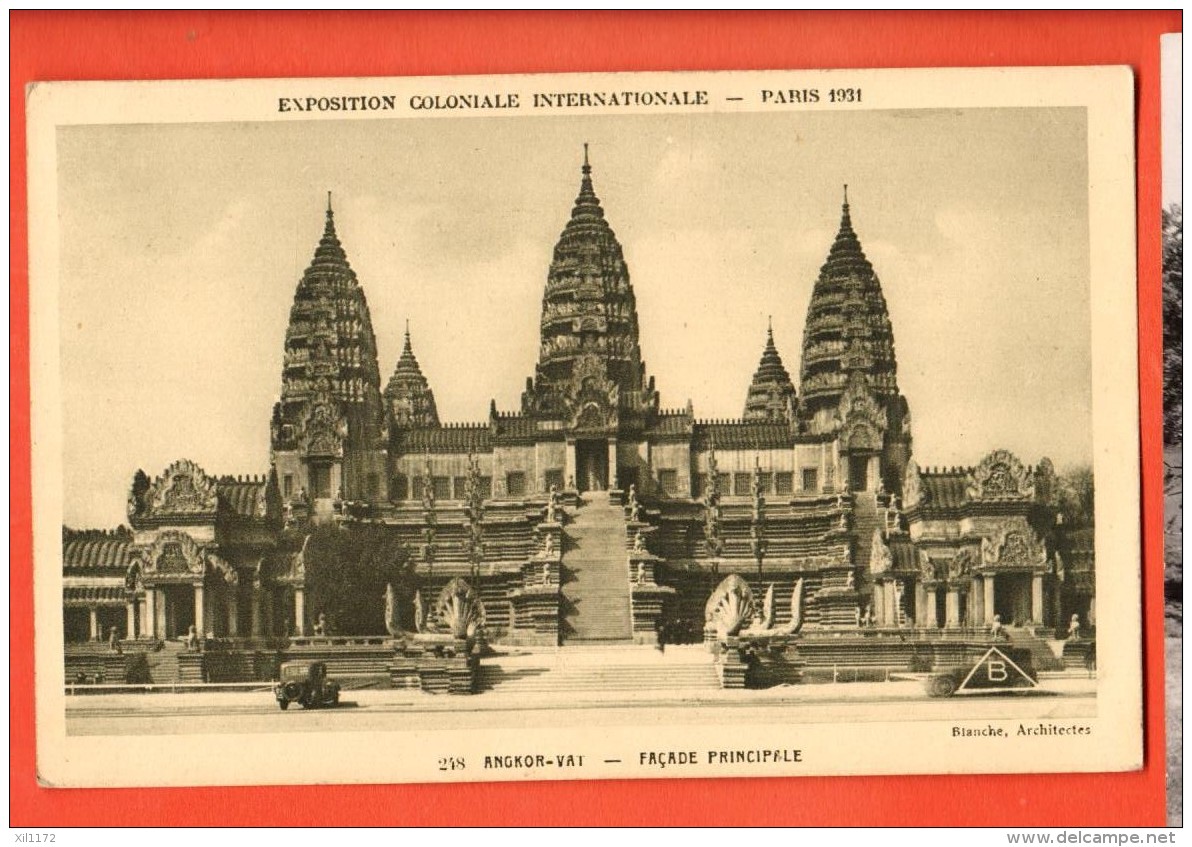 EAI-12  Angkor  FAçade Principale Du Temple. Braun, Non Circulé - Cambodge