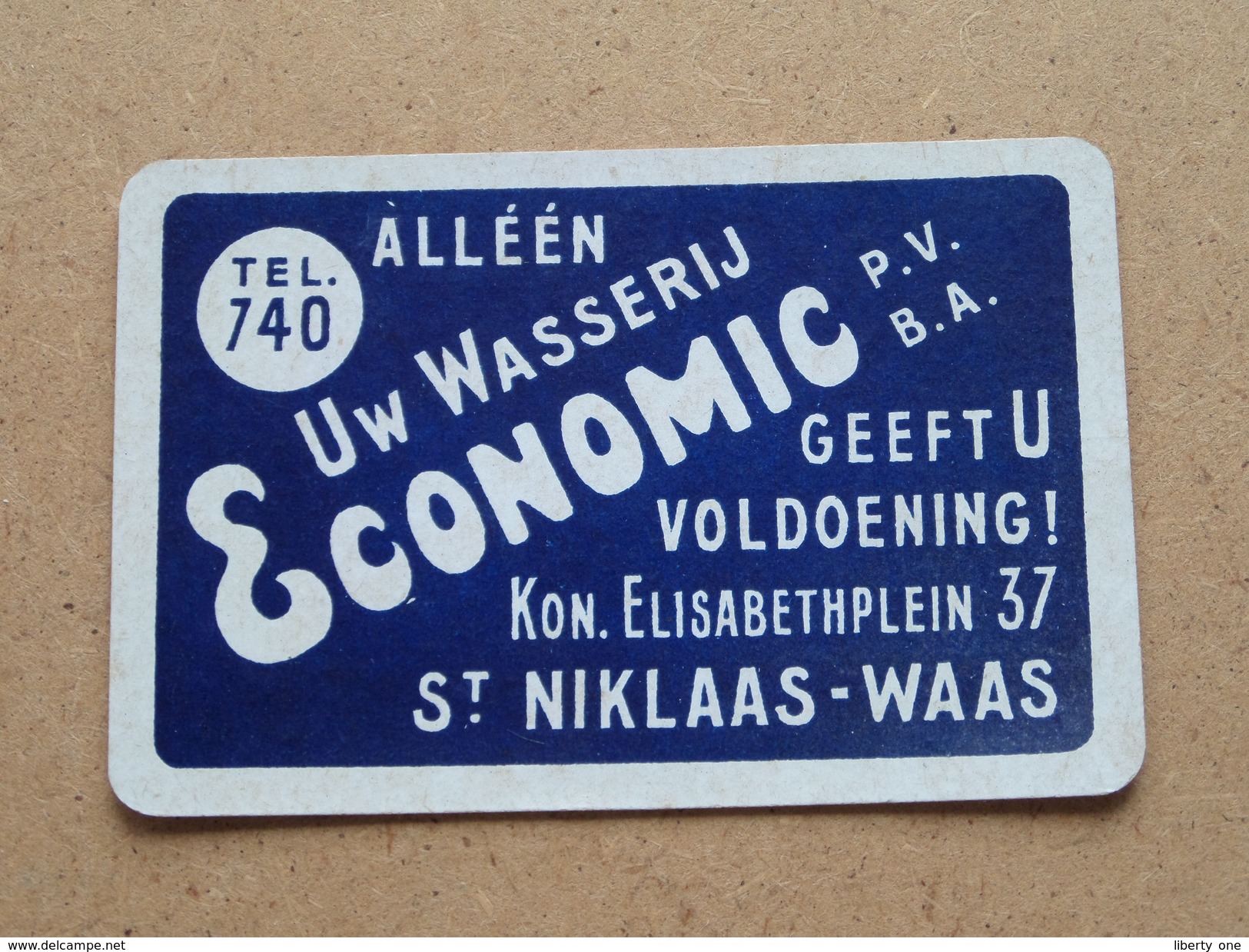 Alléén Uw Wasserij ECONOMIC Geeft U Voldoening St. Niklaas-Waas ( JOKER ) - ( Details - Zie Foto´s Voor En Achter ) !! - Cartes à Jouer Classiques