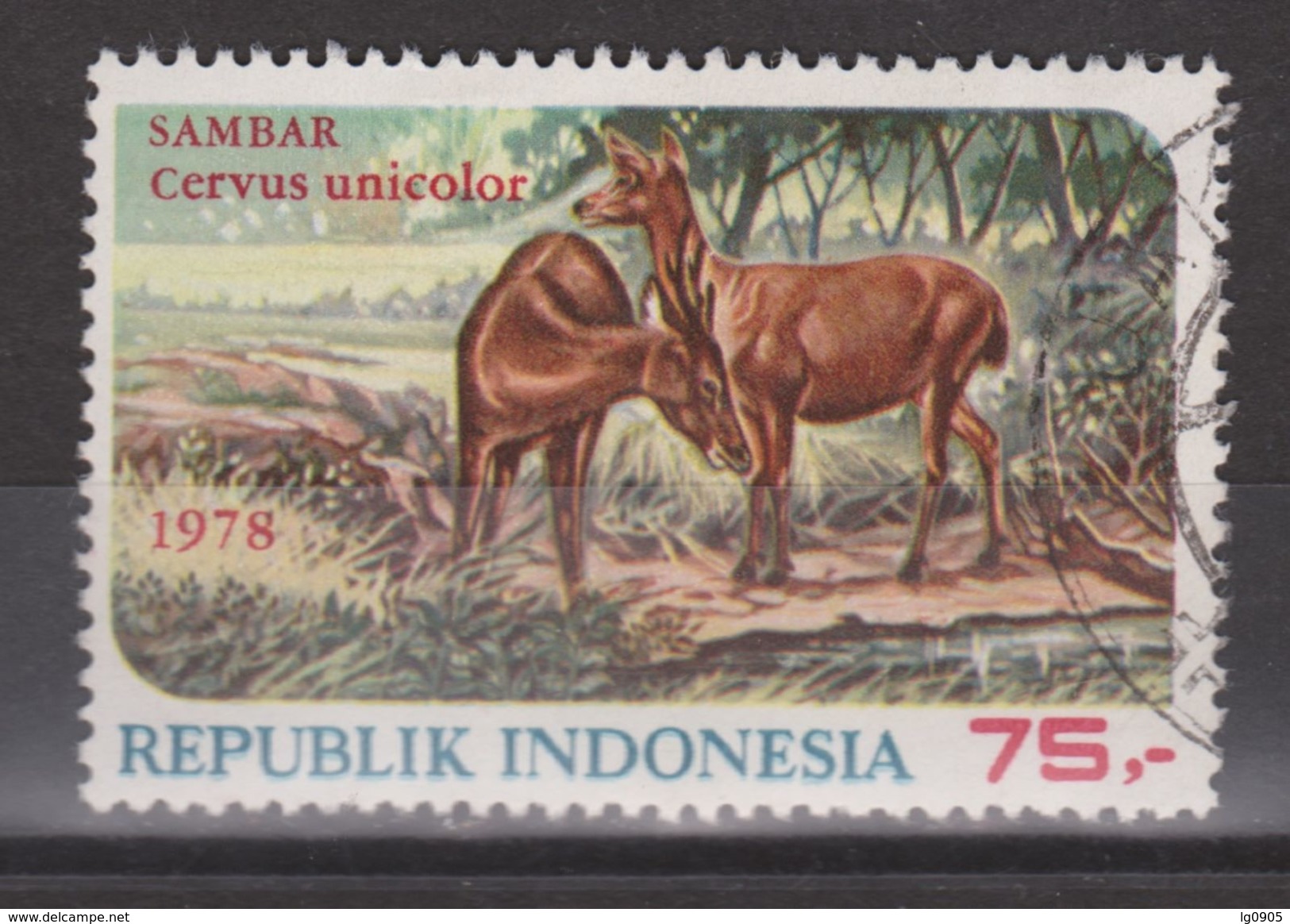 Indonesie, Indonesia Nr 931 Used ; Hert, Deer, Cerf, Ciervo 1978 NOW MANY STAMPS OF ANIMALS - Wild