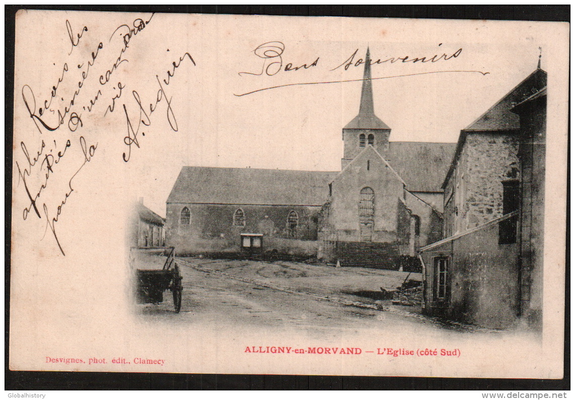 DD1694  FRANCE  ALLIGNY EN MORVAND L'EGLISE COTE SUD CHURCH  POSTCARD - Sonstige & Ohne Zuordnung