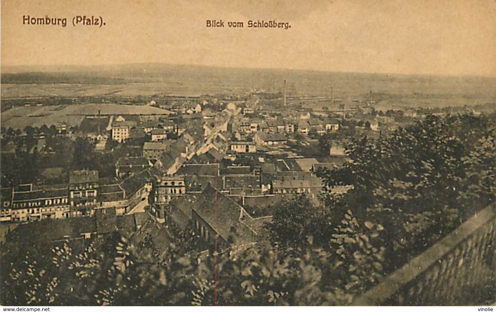 A-17.7143 :  HOMBURG  PFALZ.  BLICK VOM SCHLOSSBERG - Altri & Non Classificati