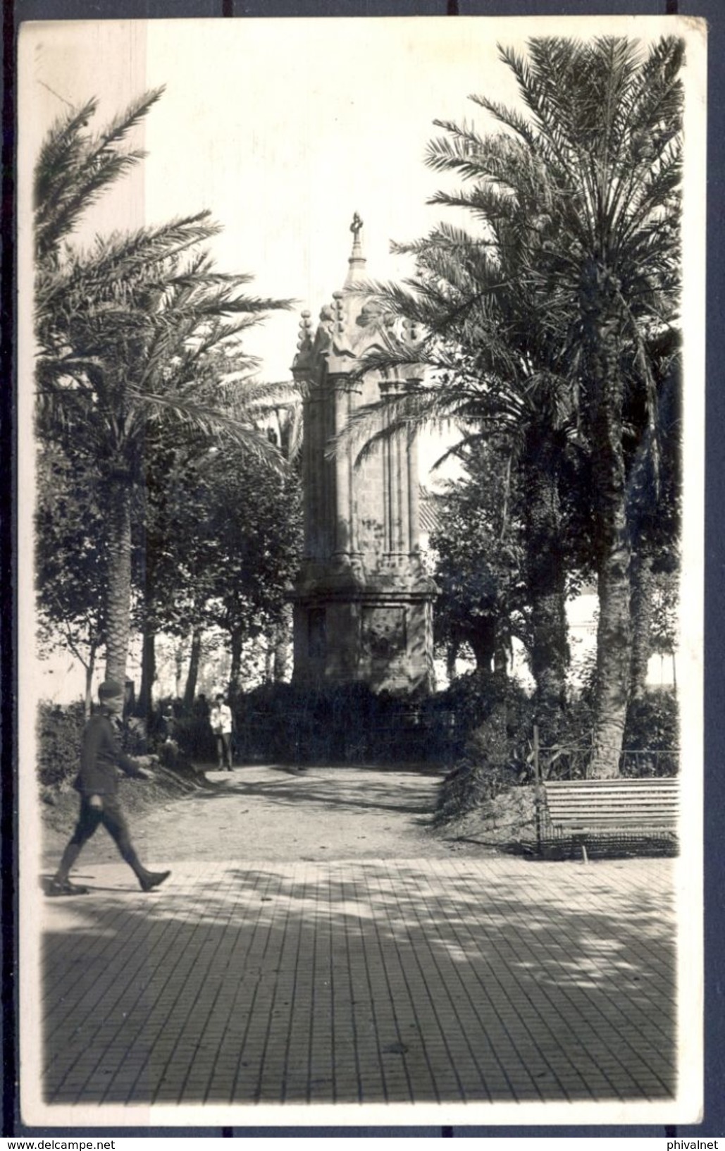 1924 , CEUTA , ROS - FOTOGRAFO , TARJETA POSTAL CIRCULADA , MONUMENTO A LOS CAIDOS EN LA GUERRA DE AFRICA - Ceuta