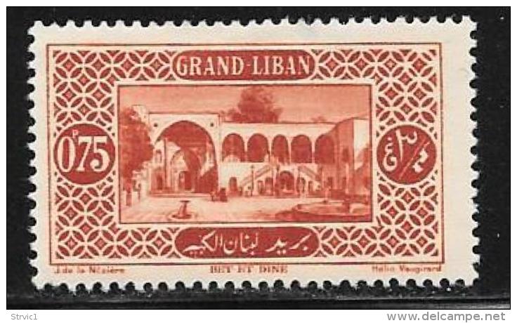 Lebanon, Scott #53 Mint Hinged Biet Et Dine, 1925, Tiny Thin - Libano