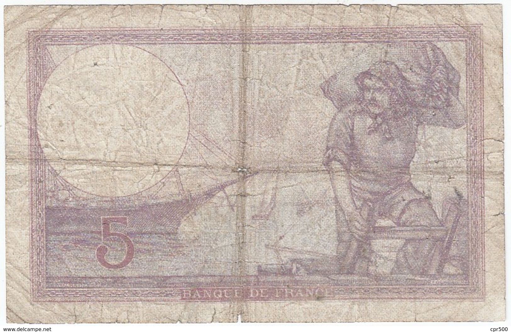 5 Francs, Violet Type 1917, P.72, F3/06, L.10938, 25/11/1922, B - 5 F 1917-1940 ''Violet''