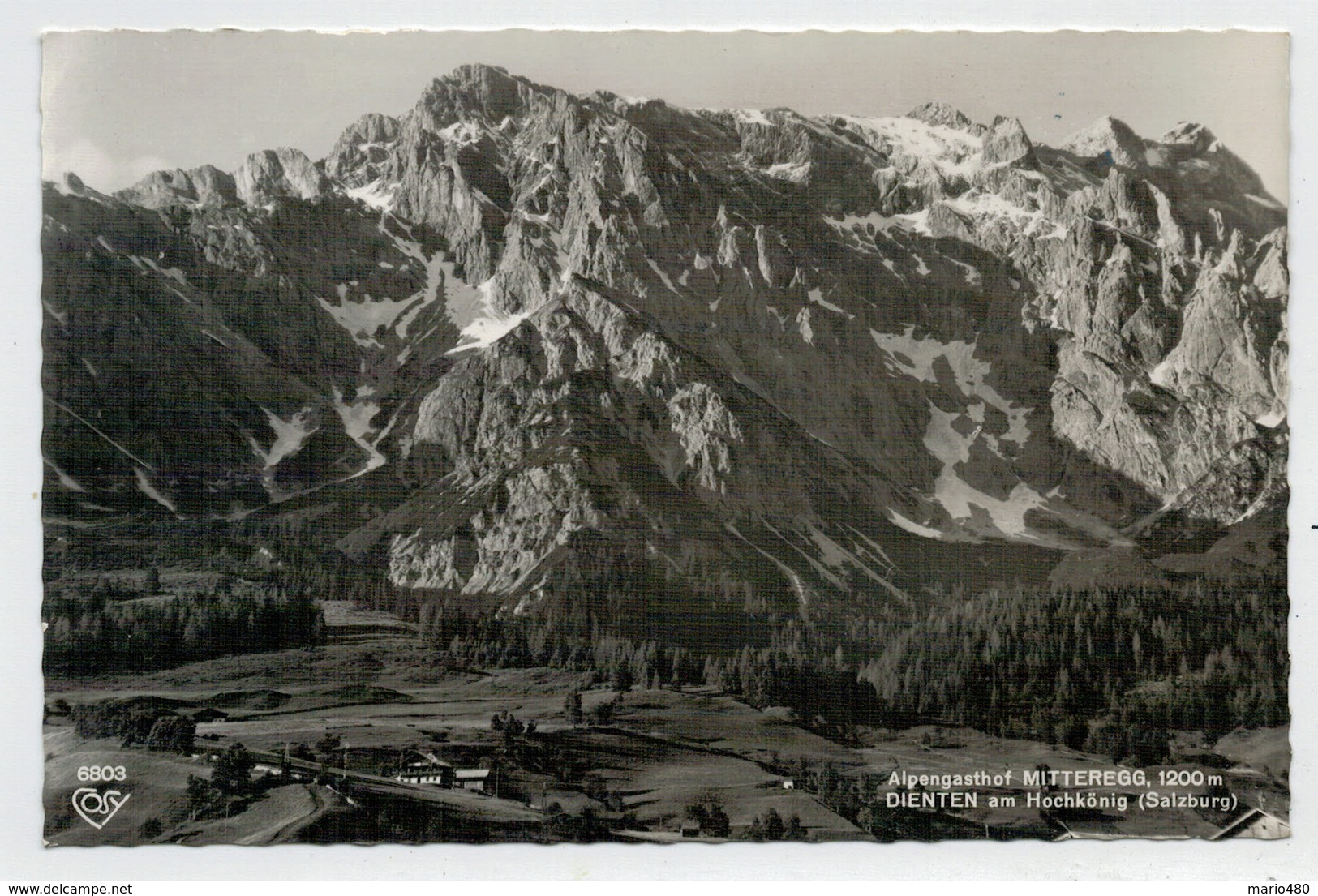 C.P.  PICCOLA    DIENTEN  AM  HOCHKONIG    ALPENGASTHOF  MITTEREGG (FLAMME)    2  SCAN    (VIAGGIATA) - Dienten