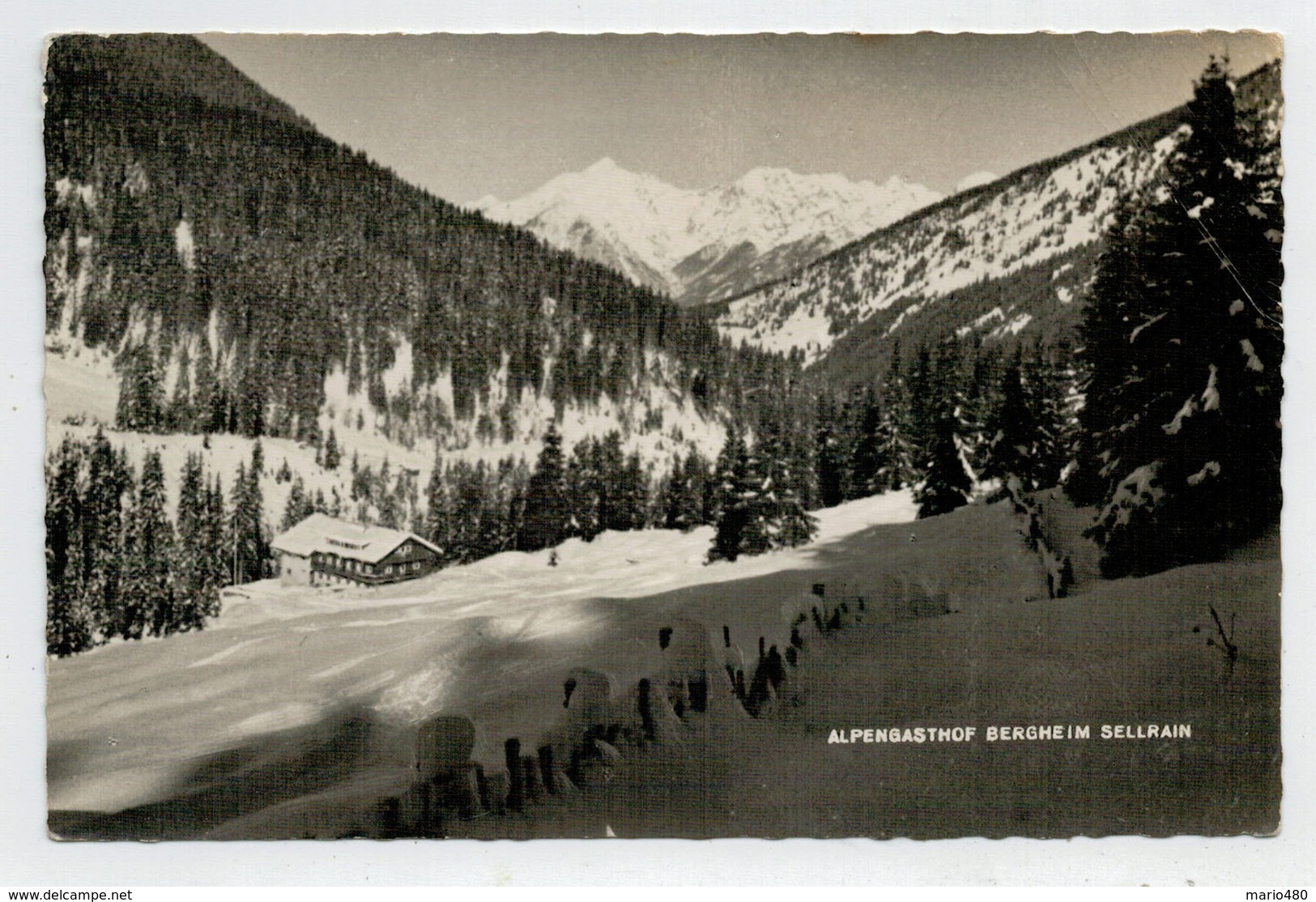 C.P.  PICCOLA   ALPENGASTHOF  BERGHEIM  SELLRAIN     2  SCAN    (VIAGGIATA) - Brixlegg