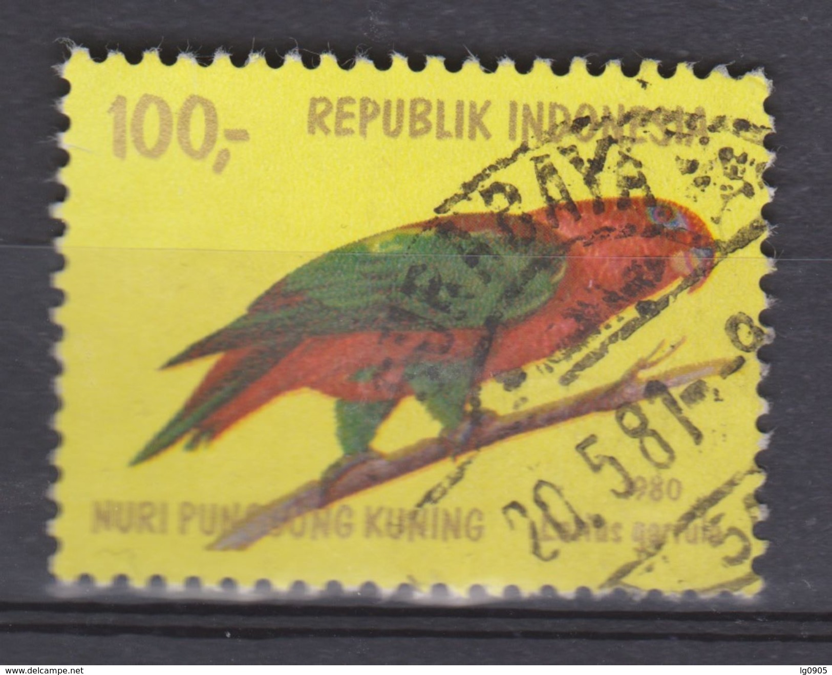 Indonesie Indonesia 1023 Used ;  Papegaai, Perroquet, Perruche, Parrakeet, Parots, Papagayo, Cotorra, 1980 - Papegaaien, Parkieten