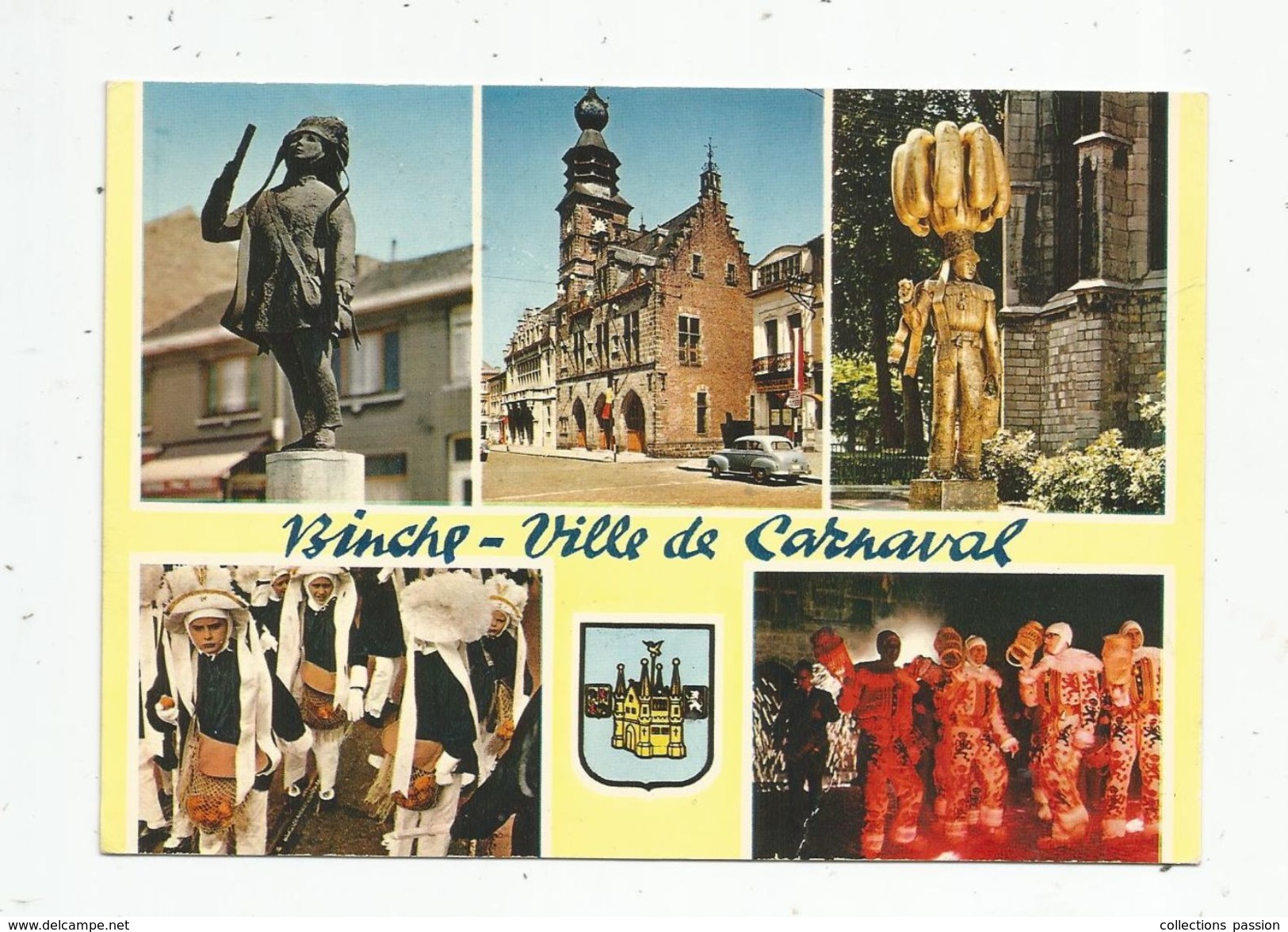 Cp, BELGIQUE , BINCHE , Ville De Carnaval , Multi Vues , écrite , Ed : Thill N° 13 - Binche