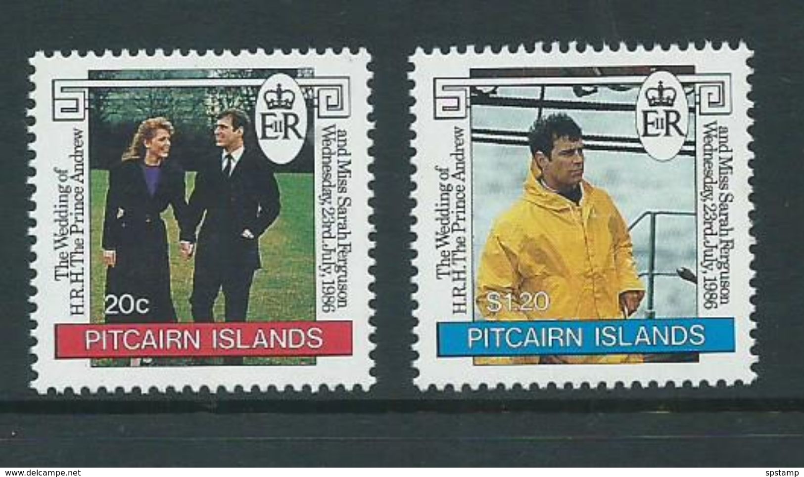 Pitcairn Islands 1986 Prince Andrew Royal Wedding Set 2 MNH - Pitcairn Islands
