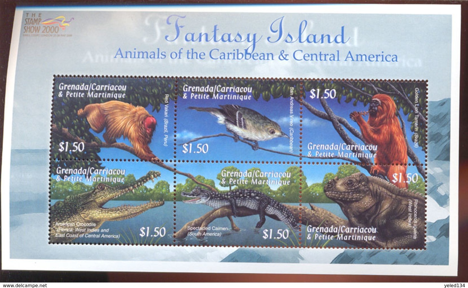 GRENADA   GRENADINES   2236 MINT NEVER HINGED MINI SHEET OF WILDLIFE & ANIMALS   # M-0456-2  ( - Autres & Non Classés