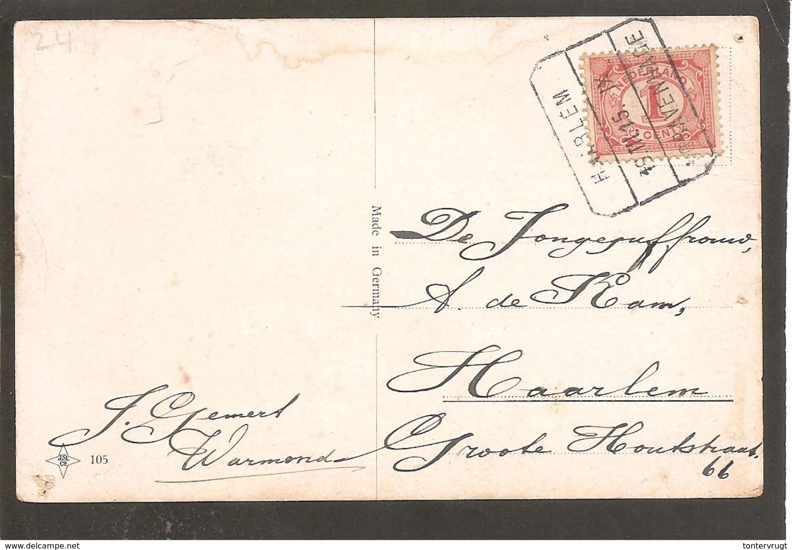 Blokstempel. Haarlem-s'Gravenhage IX. SP 5. Anzicht: Two Friends-Hond - Storia Postale