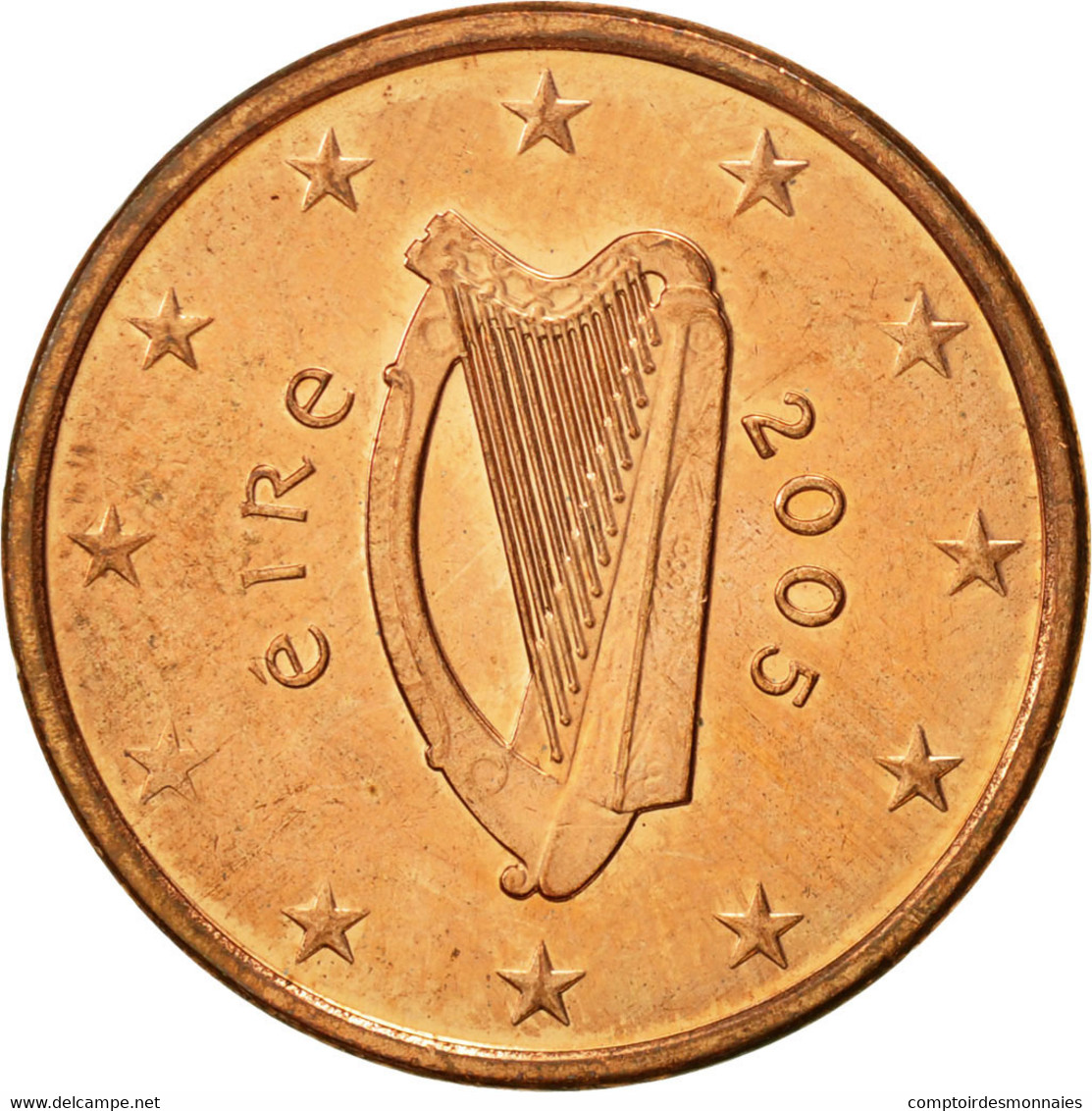 IRELAND REPUBLIC, 5 Euro Cent, 2005, TTB, Copper Plated Steel, KM:34 - Irland