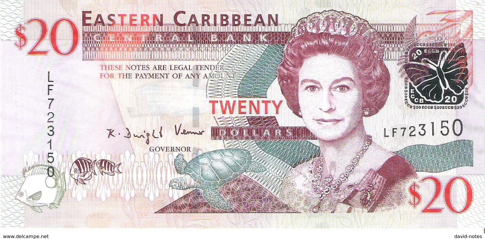 East Caribbean States - Pick 49 - 20 Dollars 2008 - Unc - East Carribeans