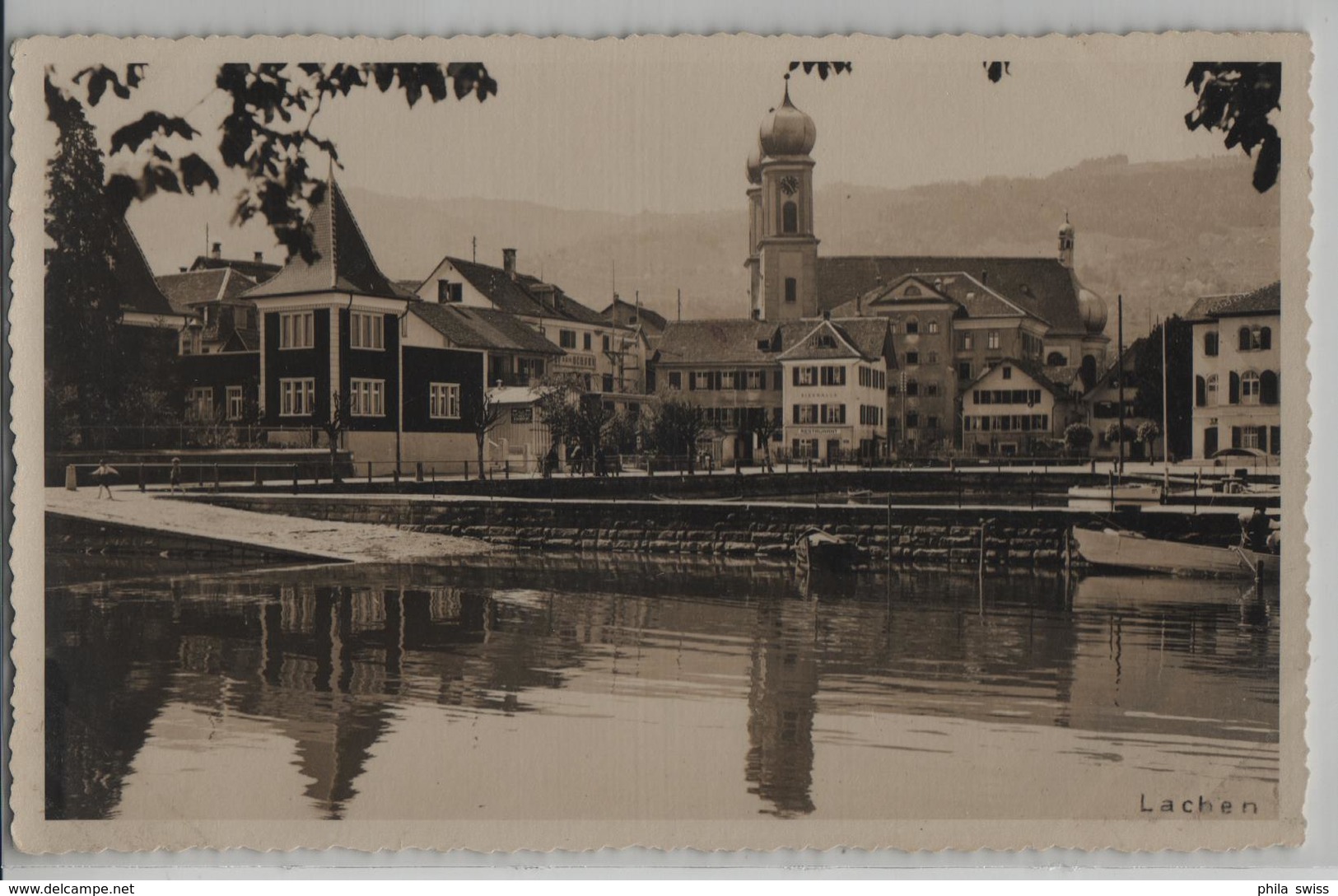 Lachen Schwyz - Hafen Mit Kirche - Photo: A. Albrecht - Lachen