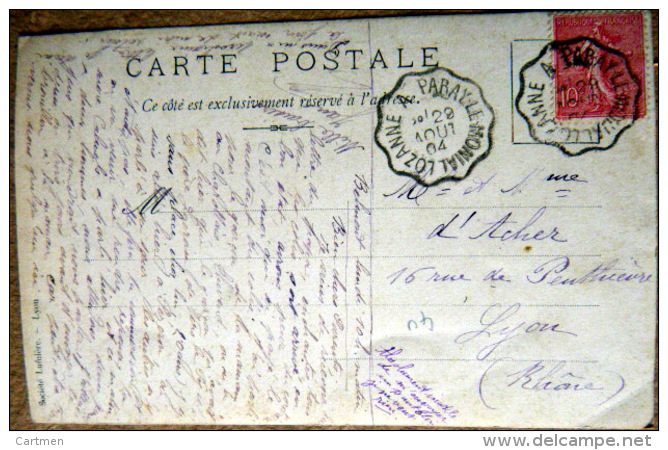 42 BELMONT DE LA LOIRE  LA  CENTENAIRE CARTE PHOTO DE MADAME CHEMAIN AGEE DE 114 ANS  VOYAGE EN 1904  UN PLI AU COIN BAS - Belmont De La Loire