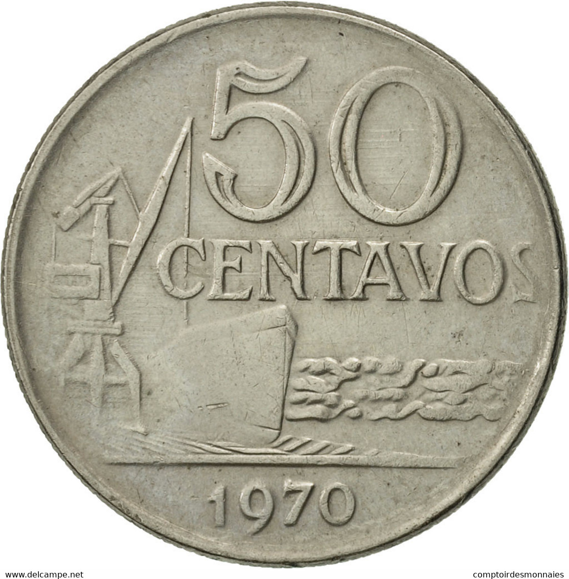 Monnaie, Brésil, 50 Centavos, 1970, SUP+, Copper-nickel, KM:580a - Brésil