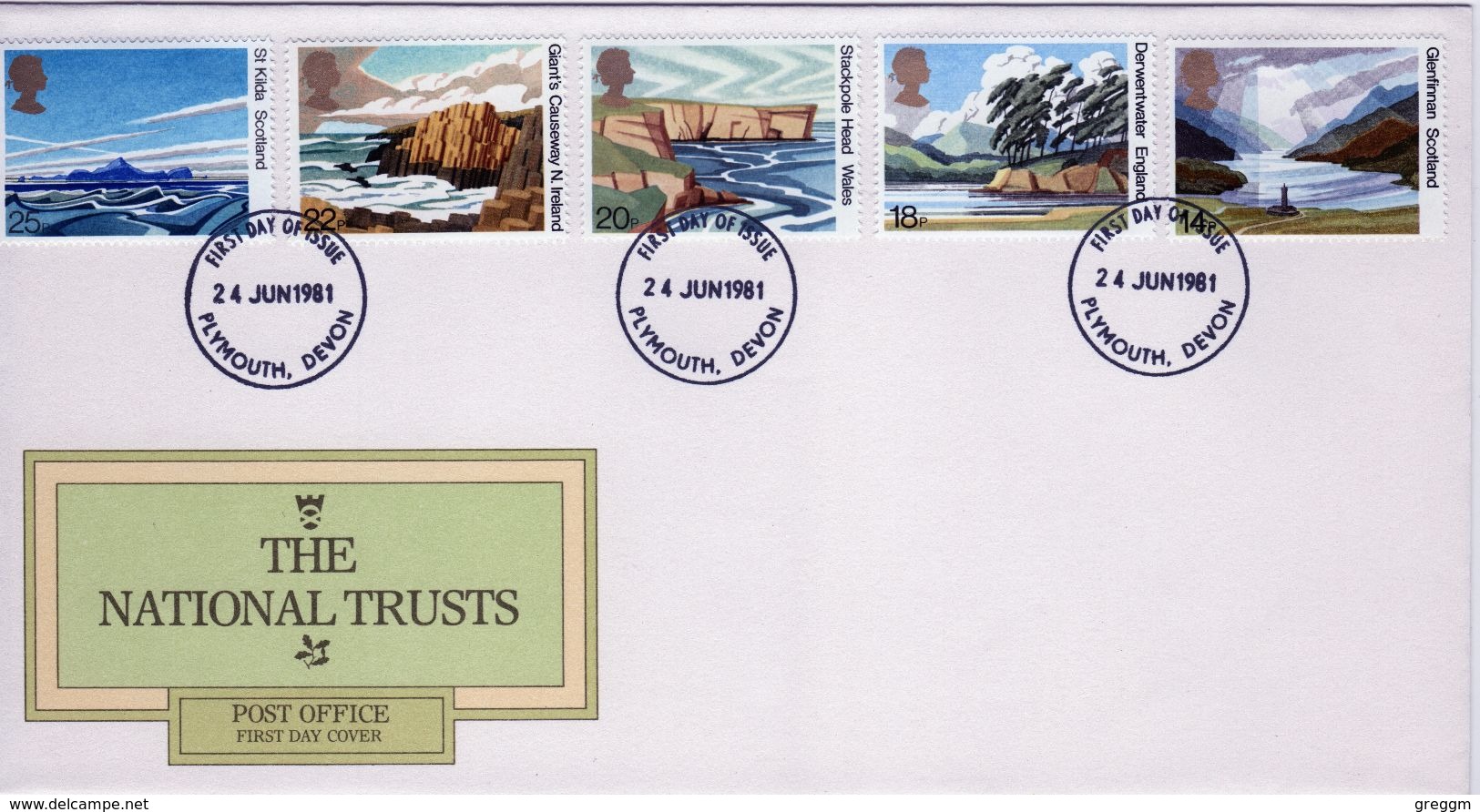 GB First Day Cover To Celebrate National Trust. - 1981-1990 Decimal Issues
