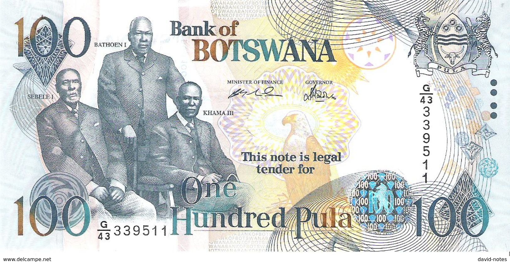Botswana - Pick 29b - 100 Pula 2005 - Unc - Botswana