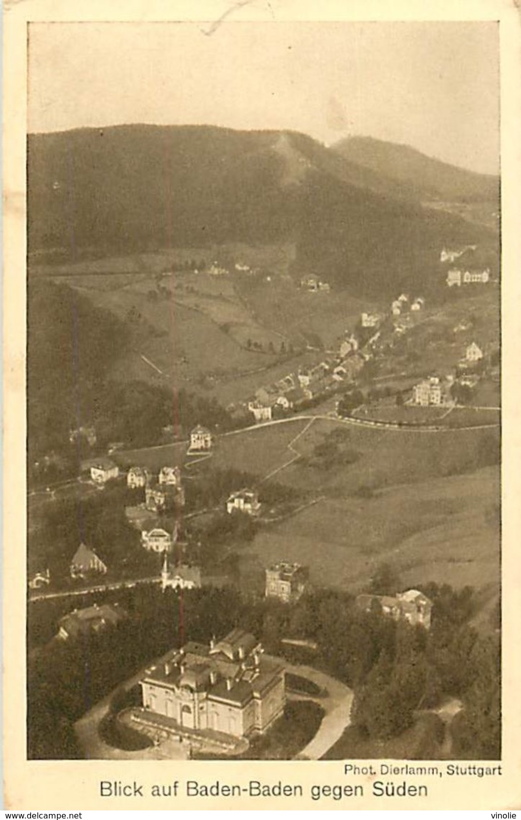 A-17.7281 :  IM ZEPPELIN-LUFTCHIFF.  BLICK AUF BADEN-BADEN GEGEN SÜDEN - Dirigeables